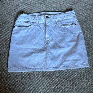 Frame white denim mini skirt